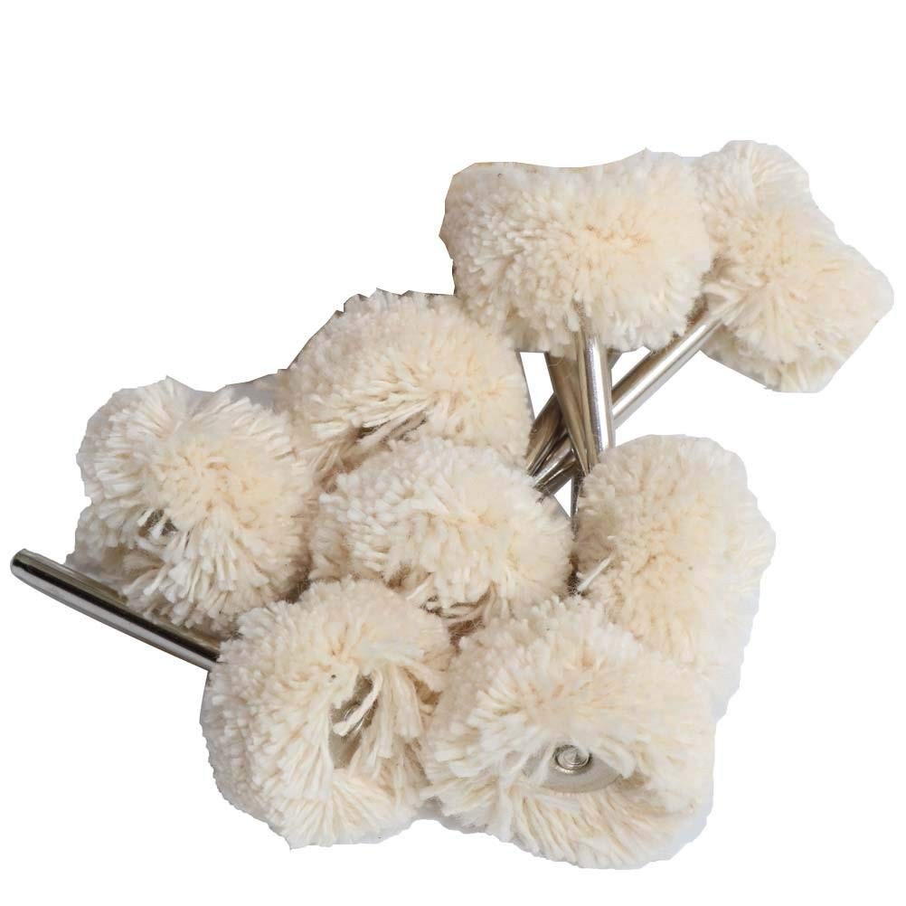 Rotary Tool 1-Inch Polishing Wheel Set – 50 Wool Buffing Wheels for Watch Repair