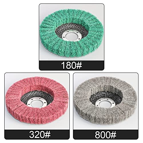 15Pcs 4.5″ x 7/8″ Nylon Fiber Flap Disc Polishing Grinding Mix 15pcs
