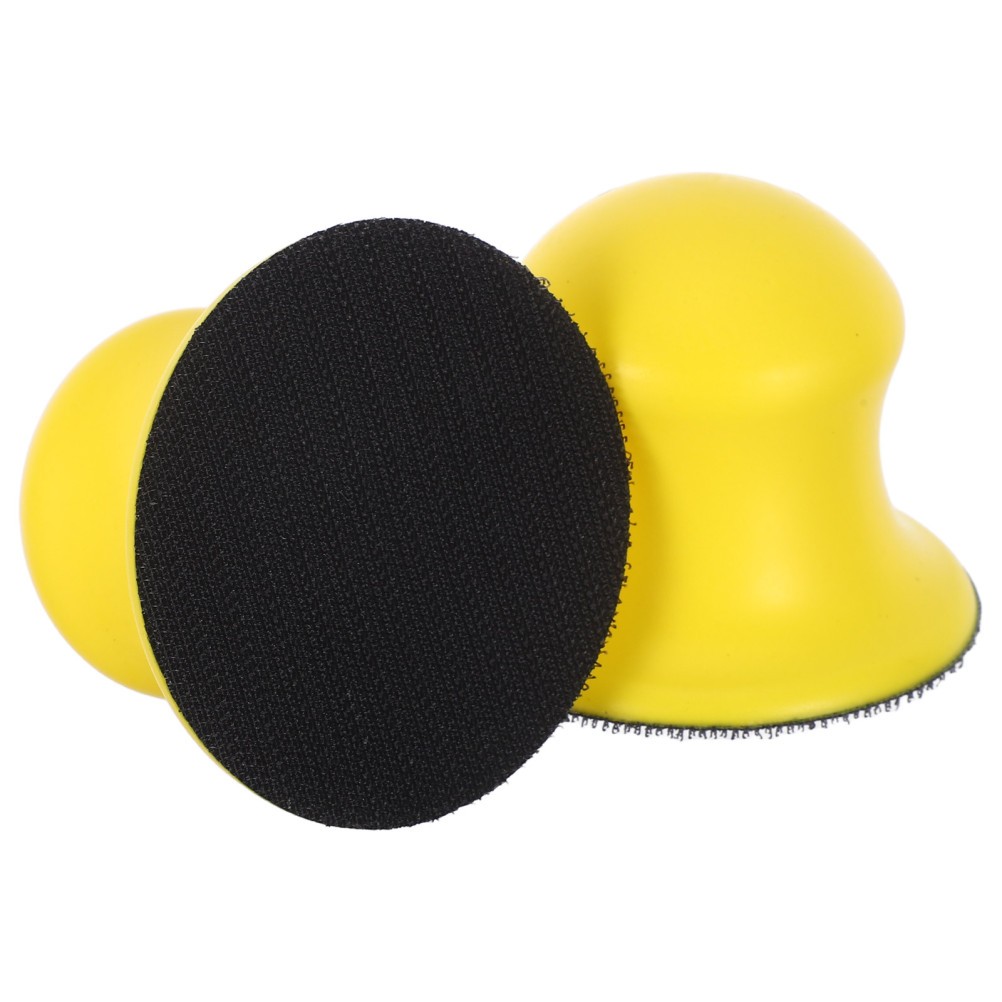 2Pcs Reusable PU Sanding Discs for Car Polishing Hand Grinding Pads Yellow