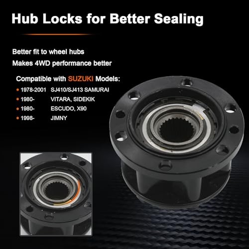 43810-60A00 Manual Wheel Locking Hubs Assy Metal Alloy Replacement for SJ410