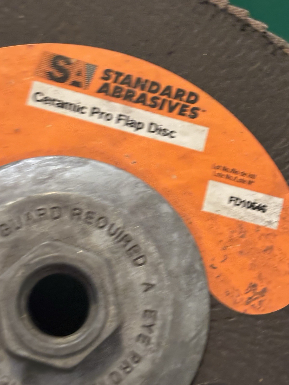 Standard Abrasives Ceramic Flap Disc 8600 RPM 7” 40 Grit TY27 Grinding Wheel.