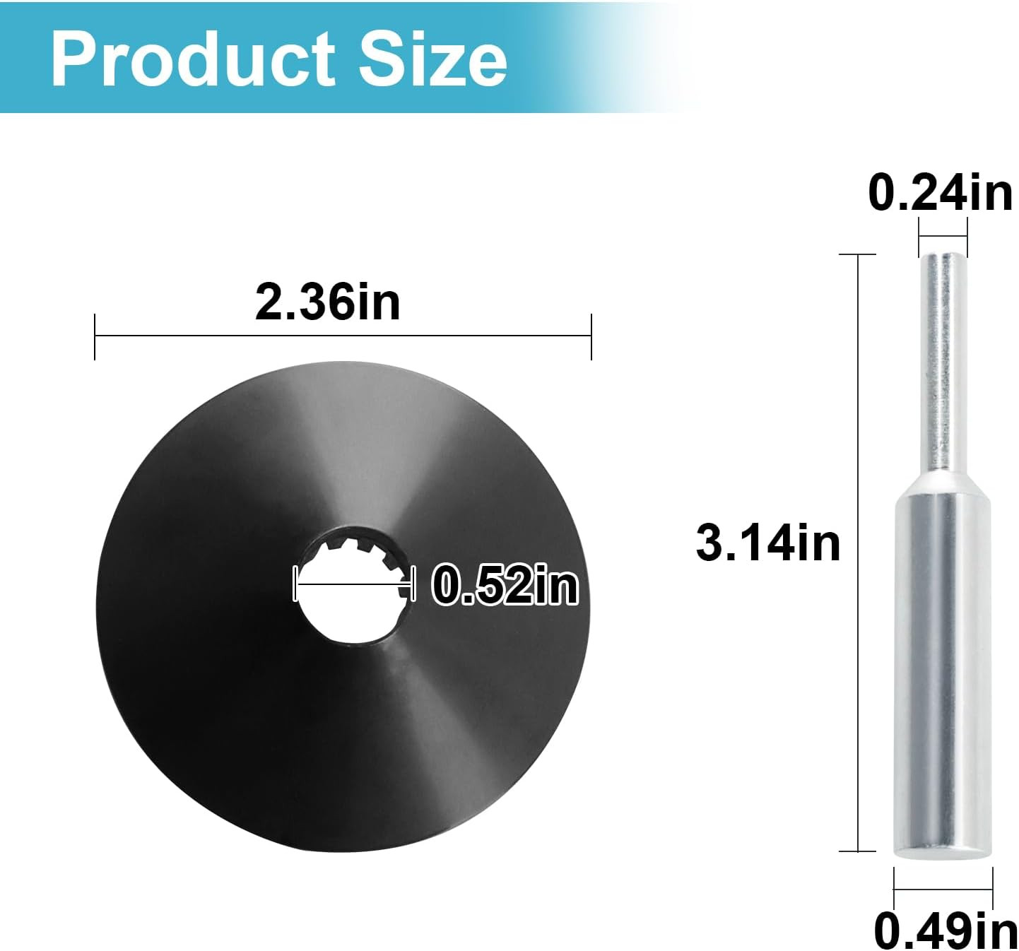 RA1151 Router Subbase Centering Pin and Cone Works with 1/4 In.Or 1/2 In.Collet