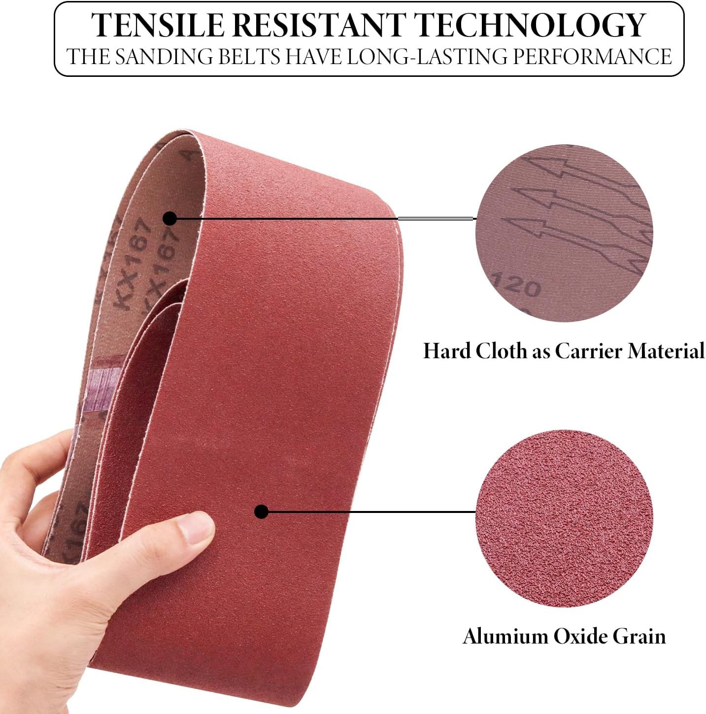 Sanding Belts Power File Belt Sander 75 x 457mm Grit Coarse Fine Aluminium Oxide