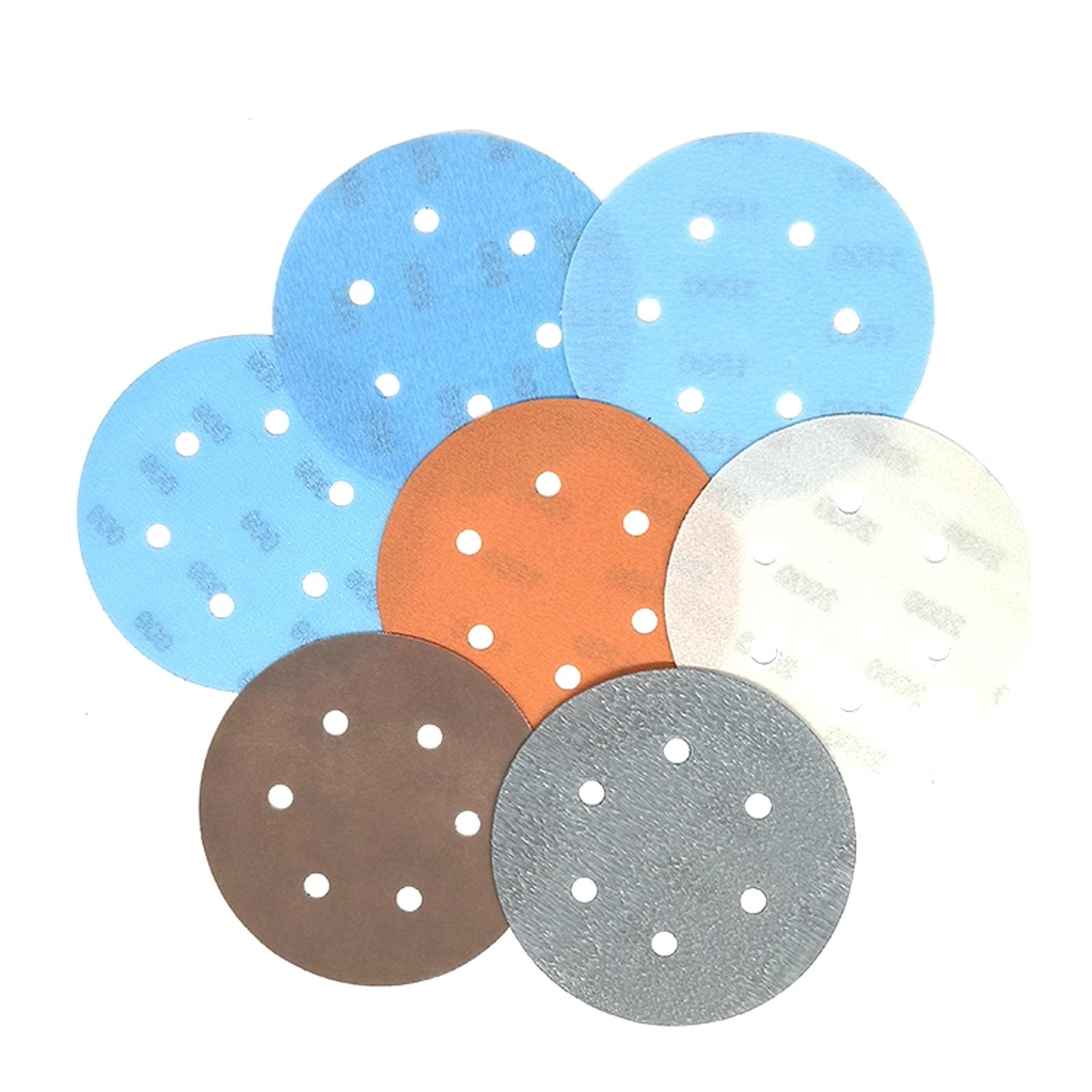 150mm Sanding Discs Wet And Dry 6 Inch Sandpaper Film Pads 600-4000 Grit 6 Hole