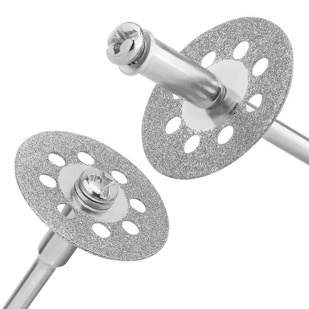 10Pcs Diamond Cutting Wheel with Mandrel 3mm Cutting Disc for Stones Mable Glass