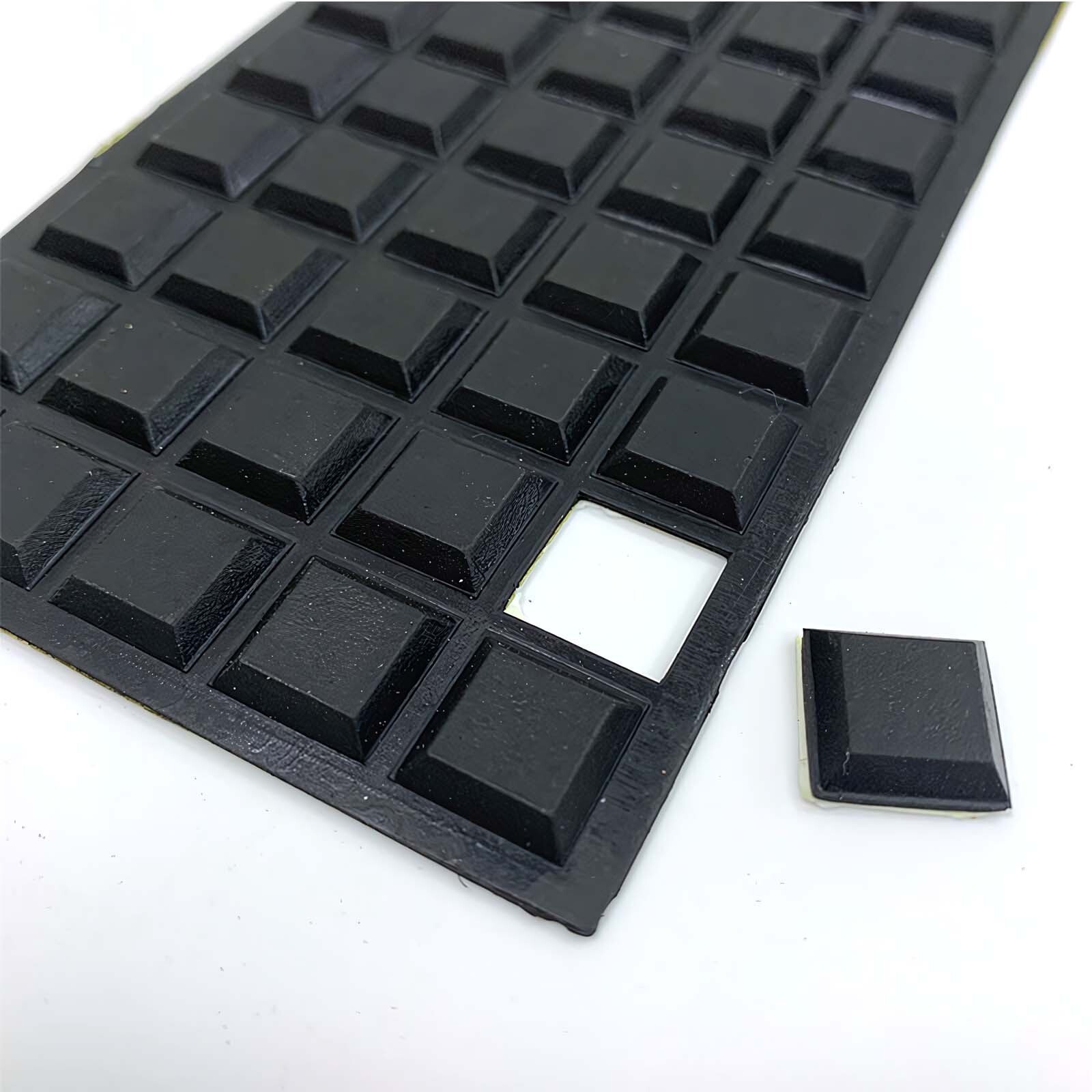 Black Rubber Feet Self-Adhesive Bumper Furniture Table Pads Size Square/Round