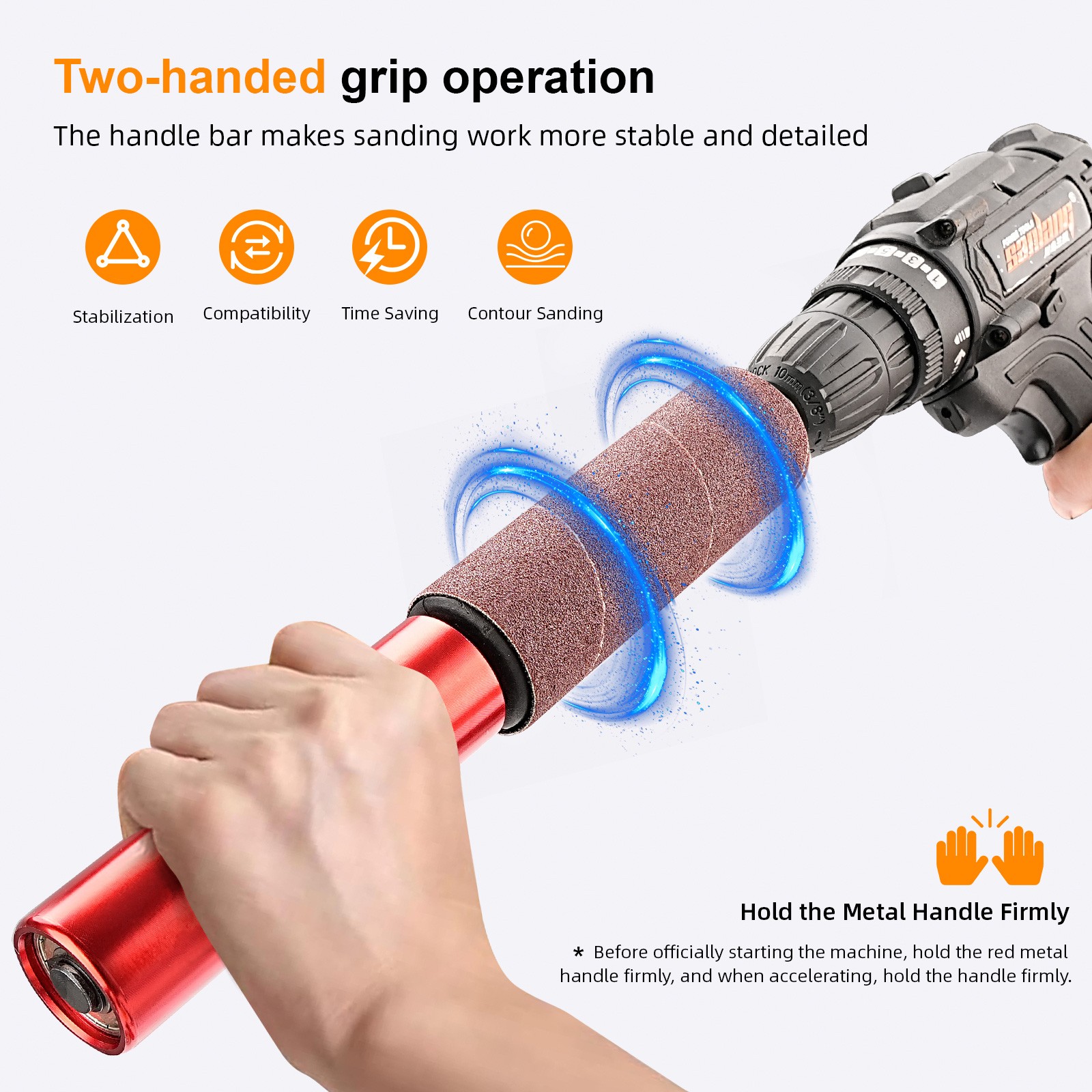 Mini Belt Sander Sanding Rod For Wood Metal Plastic Glass Stonel Conversion Kits