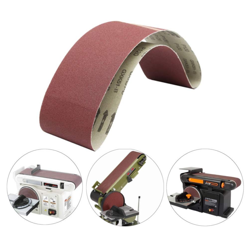 5 PCS 4×36 Inch Sanding Belts 60320 Grit Aluminum Oxide Wood Metal Polish