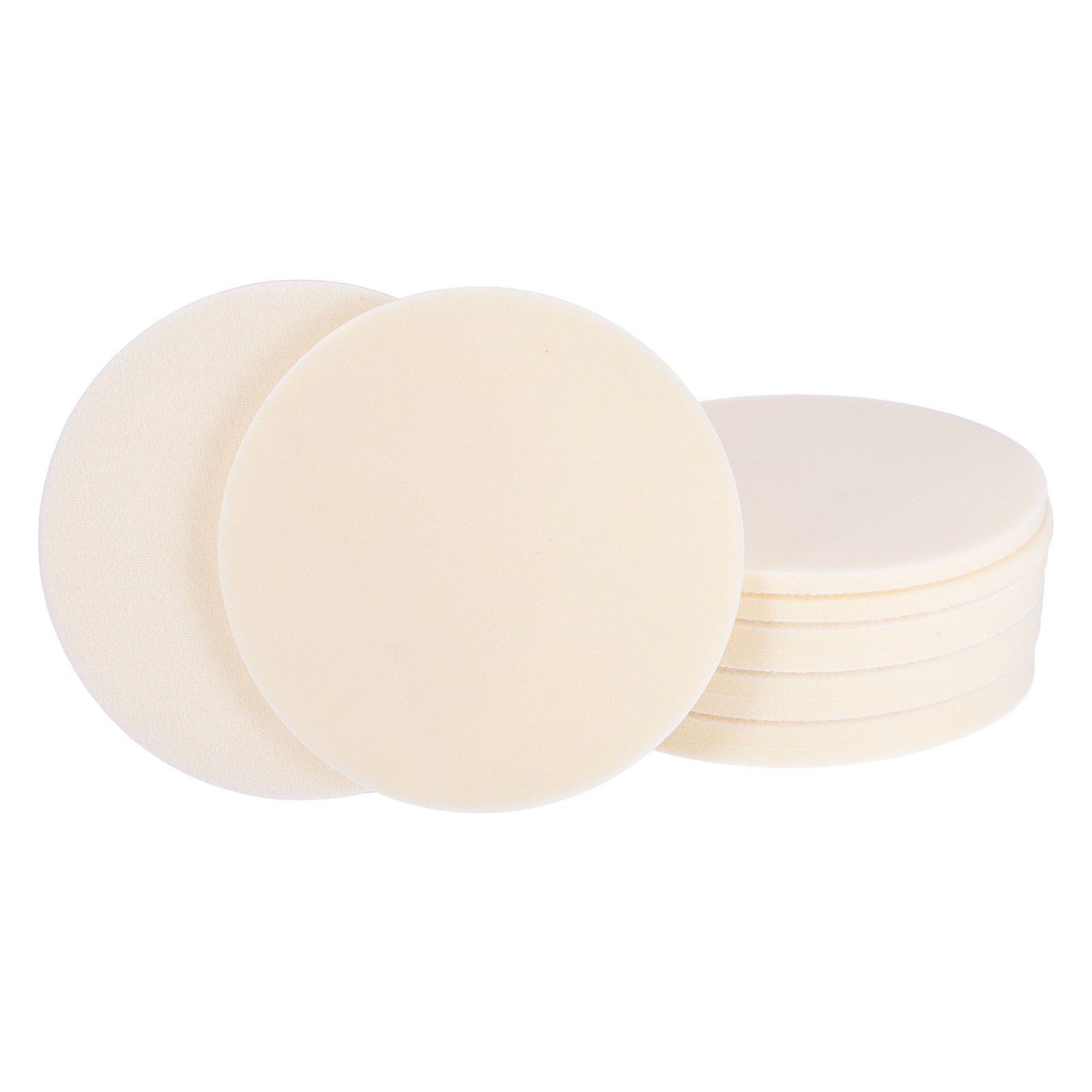 10 Pcs 240 Grit 6 Inch Hook and Loop Sponge Sanding Disc for Sander, White