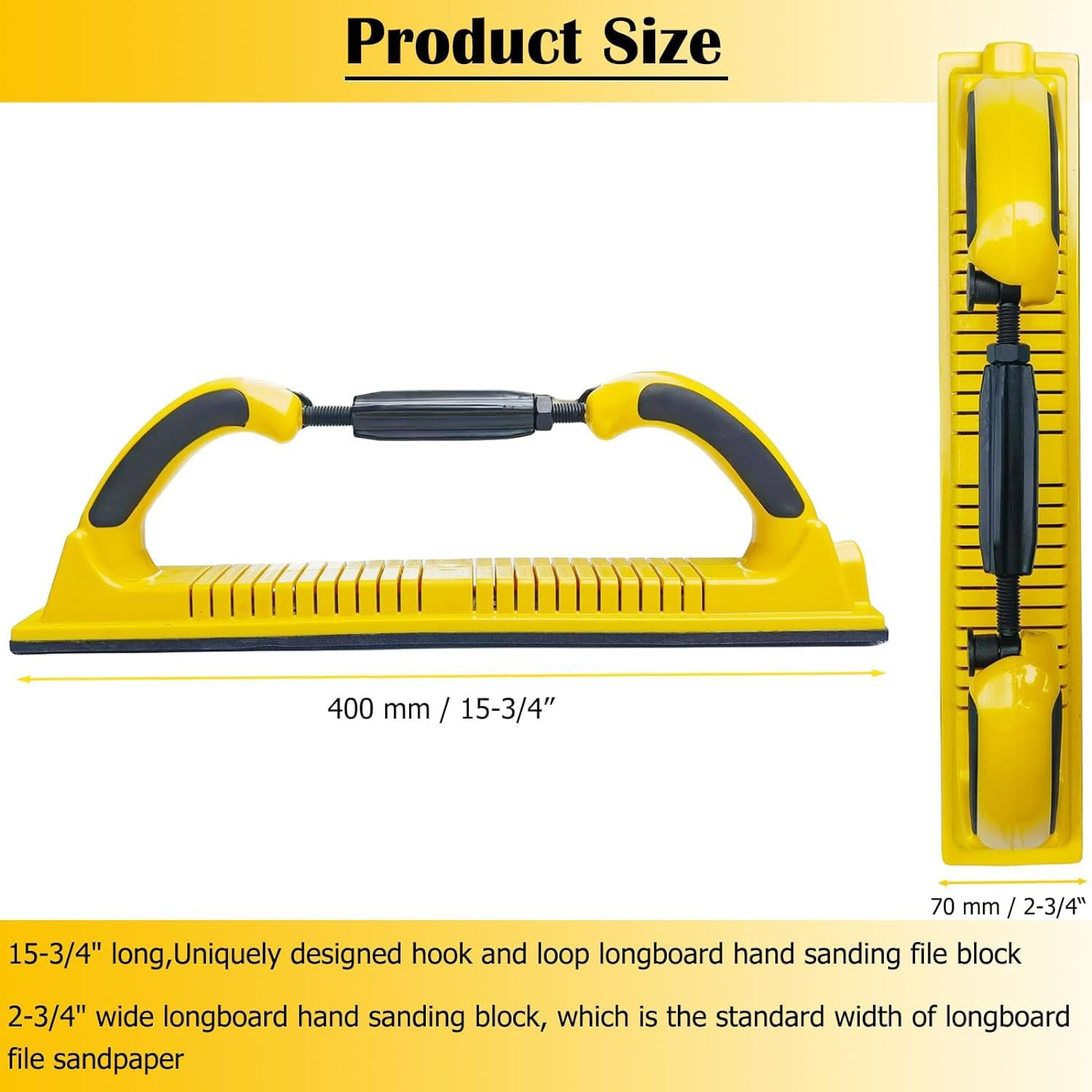 Toromp 2-3/4″ X 15-3/4″ Adjustable Radius Flex Longboard Hand Sanding File Block