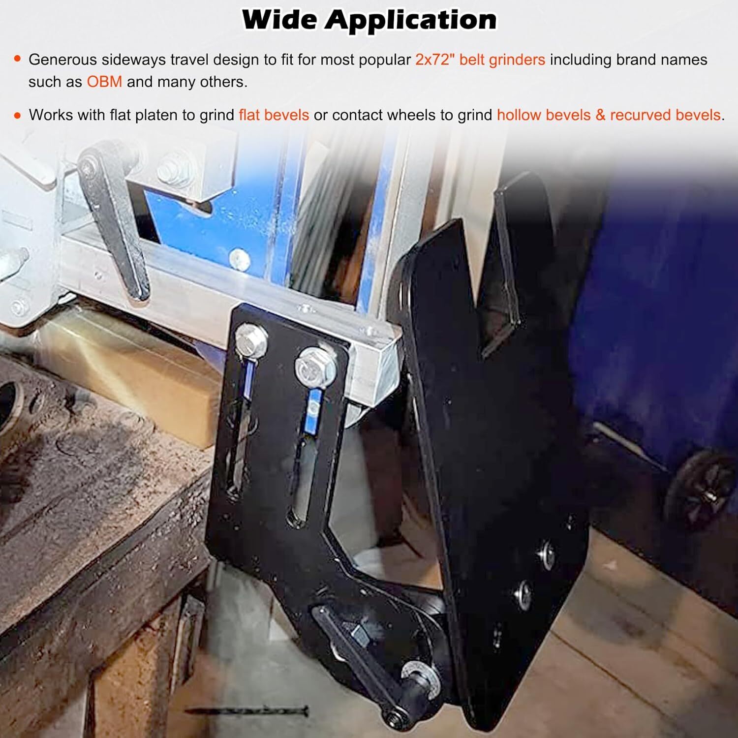 Belt Grinder Tilt Table Fit Most 2×72″ Knife Grinders For Knife Bevels Making