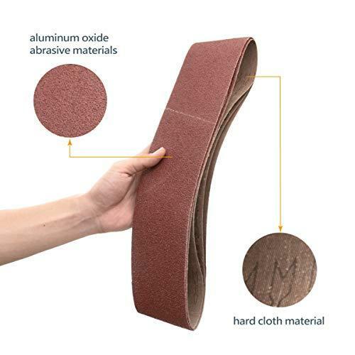 POWERTEC 110110 4 x 36 Inch Sanding Belts | 120 Grit Aluminum Oxide Sanding Belt