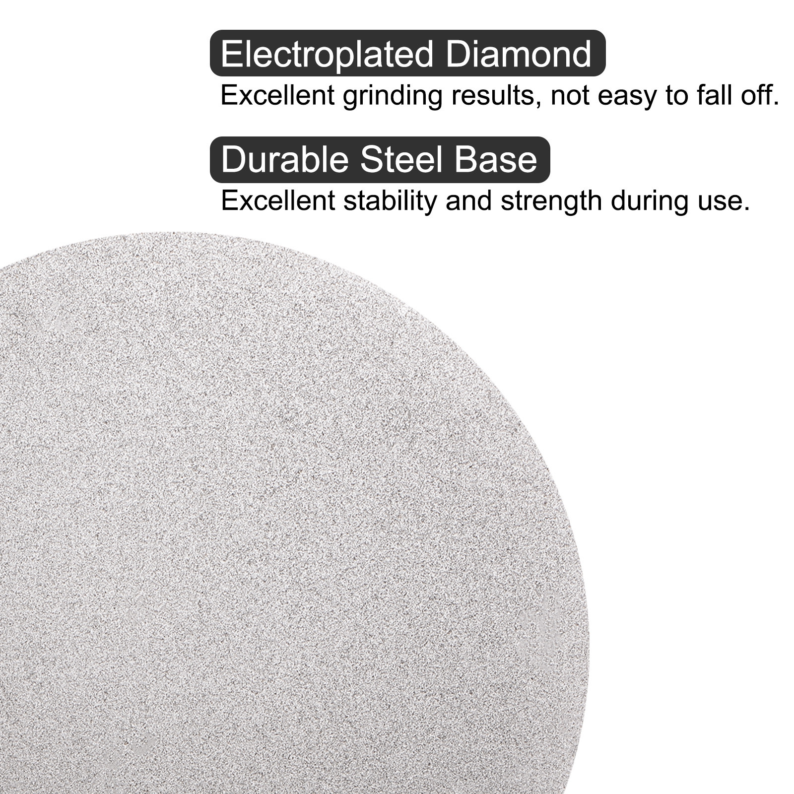 Diamond Sanding Grinding Disc 8″ Grit 80 No Center Hole Flat Lap Wheel Disk