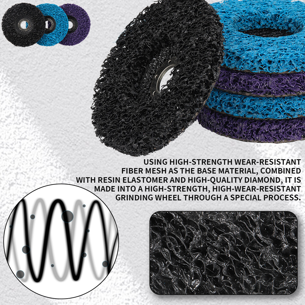 1Pcs 4/4.5/5inch Easy Poly Strip Sanding Discs Remove Paint Rust Cleaning Tool